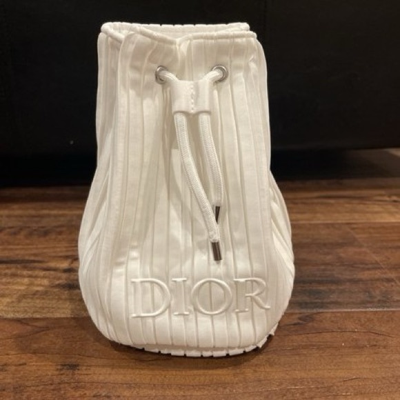 Dior White Pleated Mini Bag - Picture 2 of 3